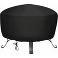 thumbnail image 1 of Housse pour Foyer, Ronde Imperméable en Tissu Oxford Robuste avec Revêtement en PVC, Cordon de Serrage Ajustable Résistant aux UV pour Patio Extérieur - Dia.85 X 40cm, 1 of 5
