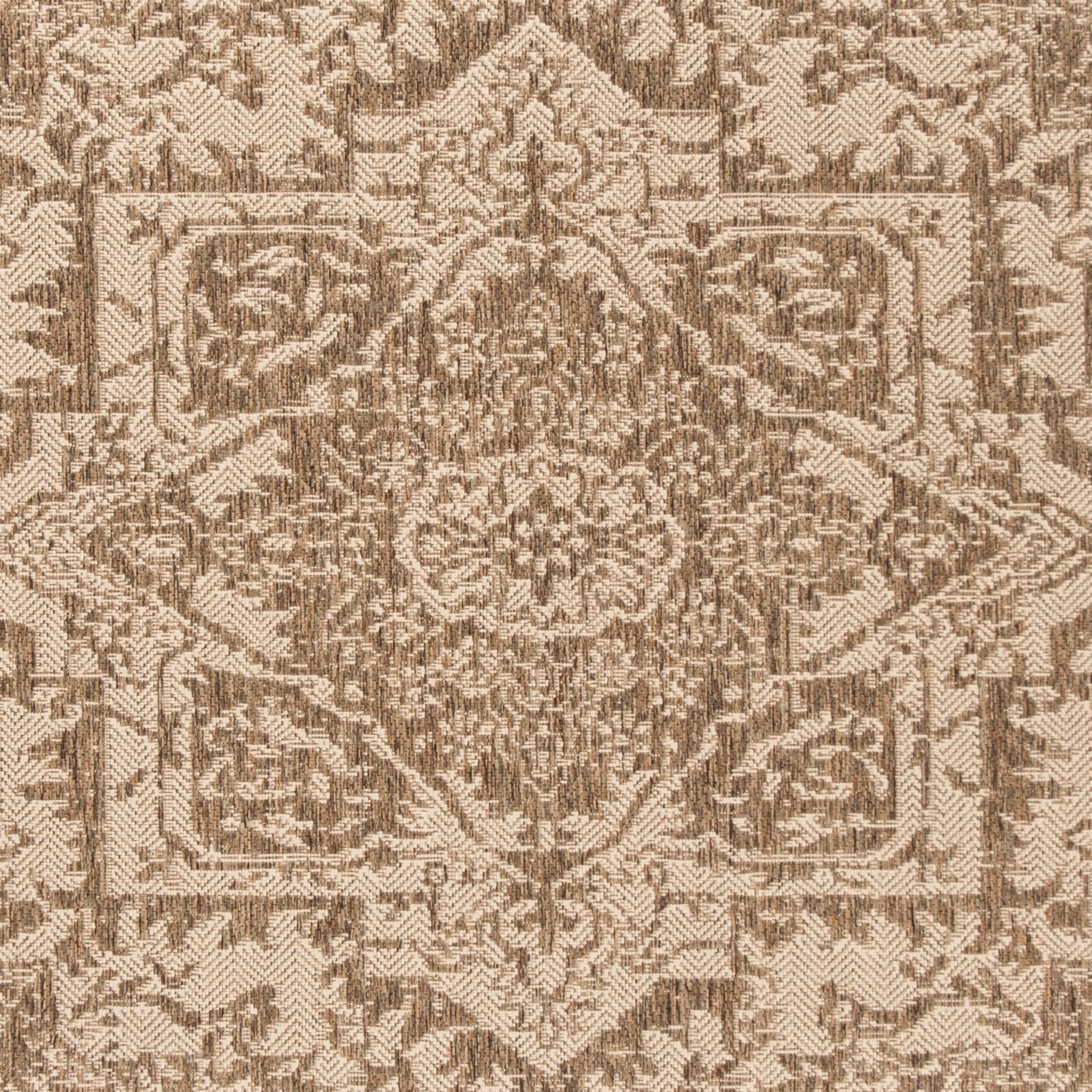 SAFAVIEH Beach House Orville Indoor/Outdoor Area Rug Cream/Beige, 6'7" x 6'7" Round