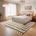 thumbnail image 3 of CozyDesg Large Rugs,4'x6' Soft Fluffy Shag Indoor Floor Carpet for Living Room Bedroom Dining Room Office Home Decor,Beige & White, 3 of 8