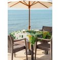 thumbnail image 2 of Outdoor Tablecloth with Umbrella Hole and Zipper, St. Patrick's Day Square Table Cloth 54x54 Inch Waterproof Tablecloth, Country Retro Green Boots Daisy Clovers Picnic Table Cover for Patio Camping, 2 of 7