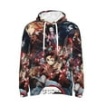 thumbnail image 2 of Demon Slayer Trendy Cartoon Men'S Fleece Hooded Hoodie, hoodies for women men with pockets,Fall Fashion 2025 Pullover Sweaters Winter Clothes, 2 of 9