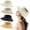 Z77-Beige, variant on Sun Visor for Women Roll Up Foldable Straw Hat Wide Brim Ponytail Friendly for Summer and Spring Travel, Beach, Hiking & Pool