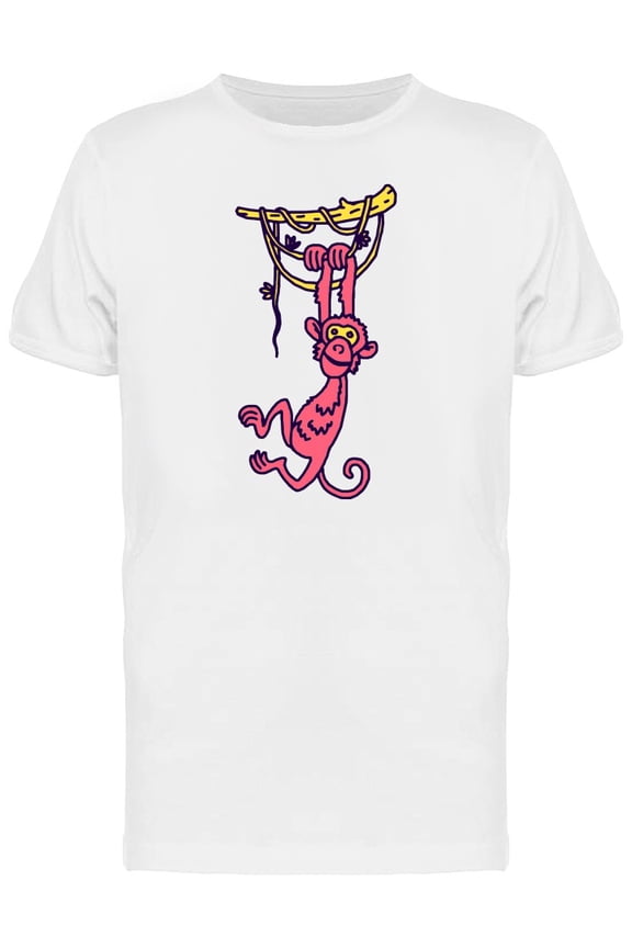 Cute Baby Monkey Cartoon Tee Men's -Image by Shutterstock