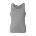 thumbnail image 5 of Linfrsh Tank Tops for Men Breathable Sleeveless Round Neck T Shirt Tops Loose Running Ribbed Tank Top Men Grey,M, 5 of 5