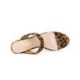 thumbnail image 4 of BLISSFUL STEP Women's Dual Clear Strap Block Heels Mules Slides Sandals Leopard 9, 4 of 6