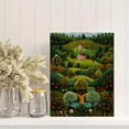 thumbnail image 2 of Whimsical Apple Orchard Canvas Print, Folk Art for Living Room, Farmhouse, Countryside Decor, 2 of 8