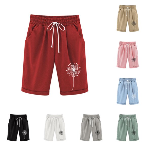TBWNWG Girls Casual Elastic Waist Shorts with Pockets Comfy Lightweight Solid Summer Wear,Sizes 9-10 Years