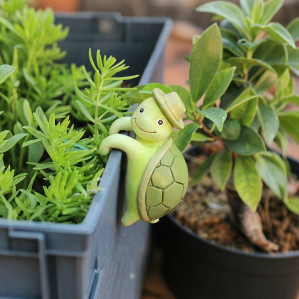 Colgante de Maceta con Forma de Tortuga para Jardín Al Aire Libre, Decoración de Cerámica, Artesanía de Resina