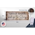 thumbnail image 2 of Give It To God and Go To Sleep, Above Bed Wall Decor for Bedroom, Give It To God and Go to Sleep Canvas, Ready To Hang for Bedroom Home Wall Decor 10x30, 2 of 7