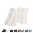 thumbnail image 2 of sweethay 1 par de lindos calentadores de piernas de invierno de encaje suave para mujer y niña, calcetines de punto calados de ganchillo Ropa, zapatos y accesorios Miscelánea caqui, 2 of 6
