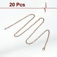 thumbnail image 3 of Uxcell 20 Pack 18 Inch Necklace Chains Bulk 3.2mm Red Copper Plated Cable Chains with Lobster Clasps for Jewelry Making, 3 of 7