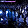 thumbnail image 3 of Solar Meteor Shower Rain Lights, 50cm 8 Tubes 288 LED Snow Falling Icicle Lights, Waterproof Christmas Outdoor Cascading String Lights for Wedding Party Holiday Tree Decor, Cool White, 3 of 8
