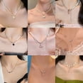 thumbnail image 4 of Hot-Selling INS-Style Luxurious Pearl Heart Necklace - Trendy Beaded Choker for Women - Elegant and Versatile Accessory, 4 of 9