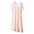 thumbnail image 2 of LSLJS Chemises de Nuit Longues à Manches Courtes et Col Rond pour Femmes, Robe de Pyjama Confort d'Été, 2 of 3