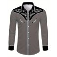 thumbnail image 1 of Camisa étnica de fiesta tribal festiva para hombre, moda para exteriores, camisa con botones, camisa para acampar, blusas suaves y cómodas, tallas grandes 2024, 1 of 6