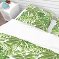 thumbnail image 4 of Designart 'Exotic Pattern with Tropical Leaves' Tropical Duvet Cover Set, 4 of 4