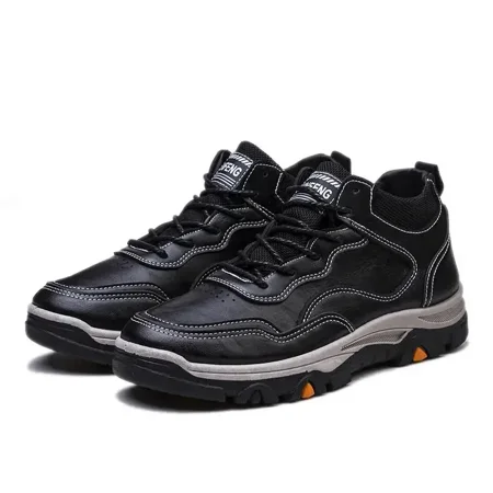 

Men‘s Warm Plush Lining Hiking Boots Non-Slip Wear-resistant Waterproof Footwear Ankle Boots