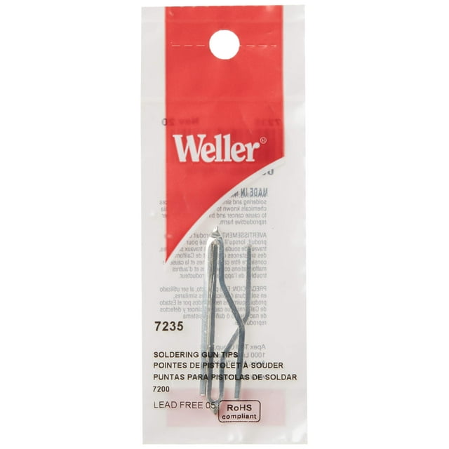 Punta de pistola de repuesto para soldador Weller 7235, 2 unidades