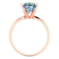 thumbnail image 4 of 2.5 ct Round Cut Blue Moissanite Solitaire Engagement Ring for Women in 18K Rose Gold, 4 of 5
