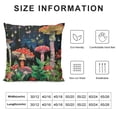 thumbnail image 6 of Acheng Red Mushroom Tropical Leaves Throw Pillow Cover Farmhouse Style Decorative Pillow Cover for Kids Adults Starry Sky Moon Butterfly Flower Pillowcase for Living Room Couch,Pack of 2,Black White, 6 of 6