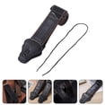 thumbnail image 3 of Miangastore 1Pcs Black Leather Ukulele Strap Adjustable Length For Musicians Performance 15.7X2X0.2In, 3 of 9