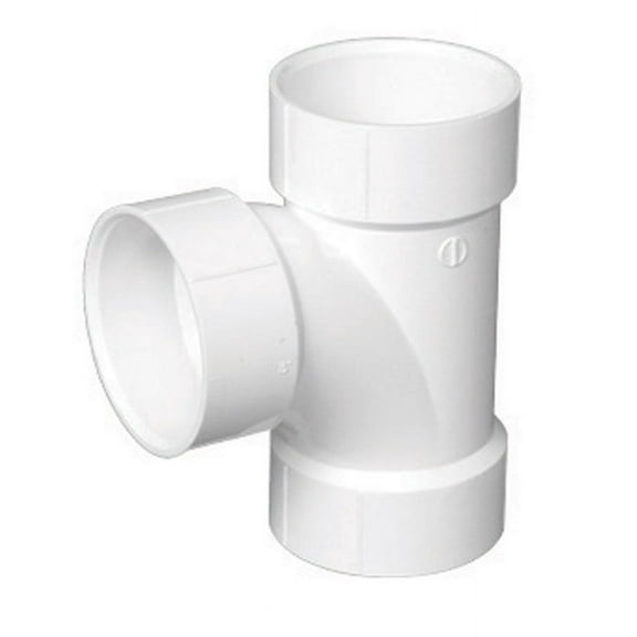 Charlotte Pipe Schedule 40 4 in. Hub x 4 in. Dia. Hub PVC Sanitary Tee