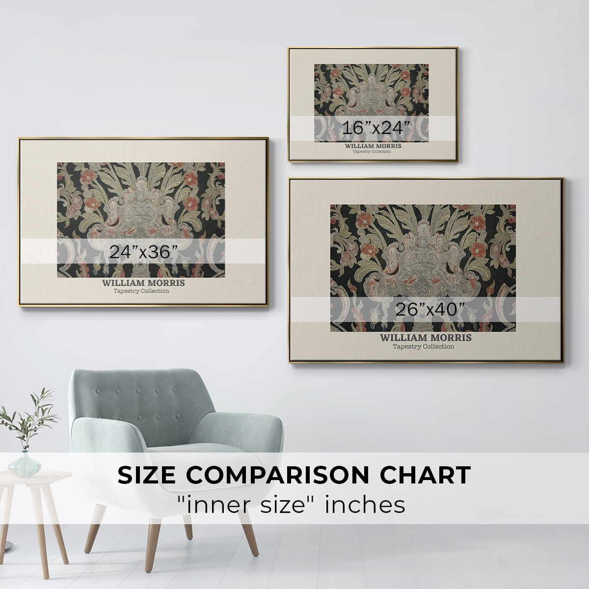 Vintage Abstract Print-XLIX Framed in Gold Wood Gallery Wrapped Canvas 27 in. x 41 in.