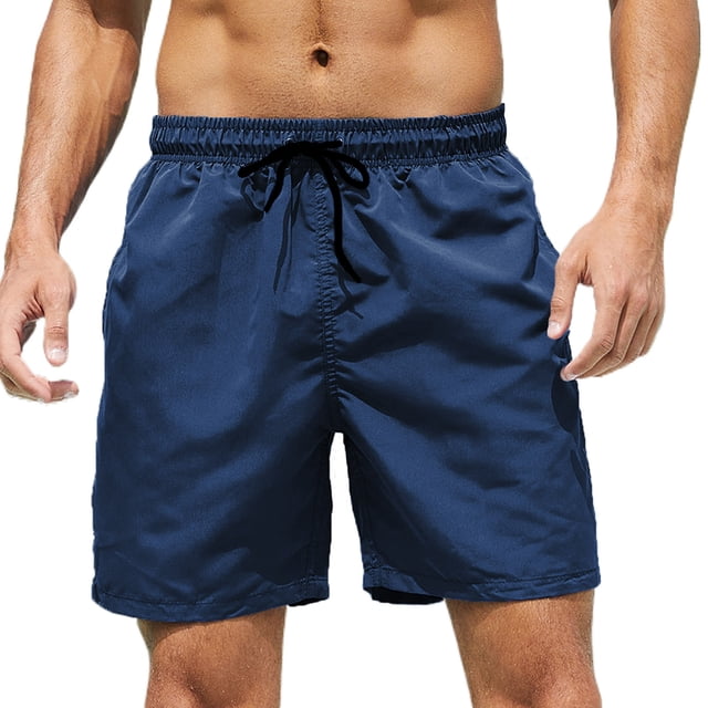 Men's Quick Dry Swim Trunks, Boardshorts with Mesh Lining and Drawstring Waist for Surfing and Swimming