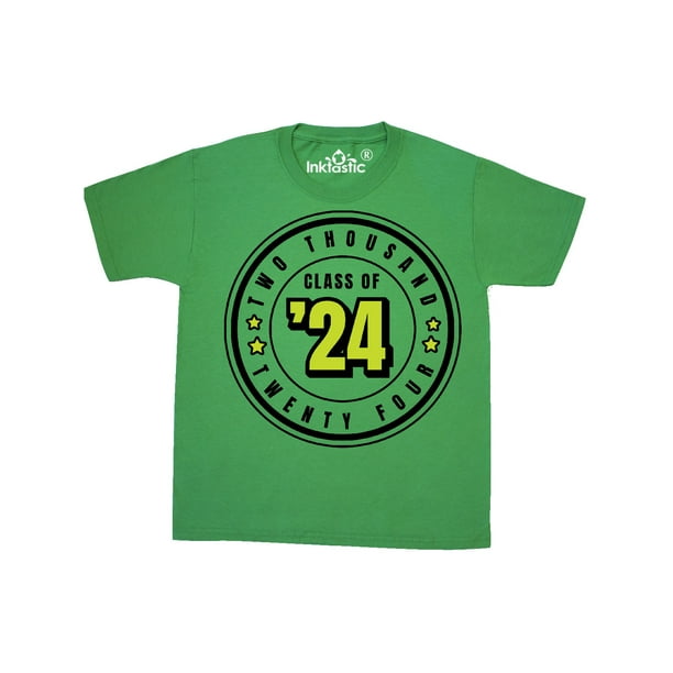 Inktastic Class of 2024 in Black Circle with Stars Child Short Sleeve T