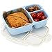 thumbnail image 3 of Leakproof, 3 Compartment, Bento Lunch Box, Airtight Food Storage Container (1 Pc) - Blue, 3 of 4