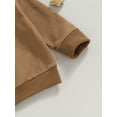 thumbnail image 6 of Bagilaanoe Toddler Baby Girl Boy Casual Sweatshirt Long Sleeve Letter Print Pullover 6M 12M 18M 24M 3T Kids Fall Loose Tee Tops, 6 of 8