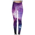 thumbnail image 4 of Womens Leggings High Waisted,3D Printed Galaxy Figures Ankle Elastic Tights Legging, 4 of 5