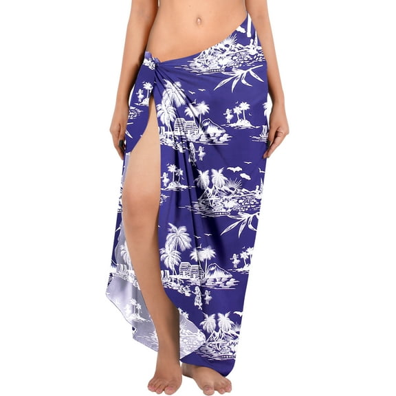 HAPPY BAY Women's Summer Beach Pareo Summer Bikinis Sarongs Coverups Bikini Beachwear Vacation Swim Cover up Long Beach Wraps for Women One Size Azure, Beach
