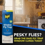 Raid Window Fly Trap Discreet Adhesives - 8 Count for Indoor Use