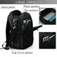 thumbnail image 4 of Balery Black Mochila con carga USB para hombre y mujer - Mochila impermeable y antirrobo para portátil con puerto USB para viajes, trabajo, estudios y universidad, 4 of 7