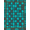 Turquoise, Pattern 2, variant on ODIKA Geometric Atomic Motif Minimalist Border Hallway Abstract School Stain Resistant Flatwoven for Entryway, Kitchen, Mudroom