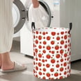 thumbnail image 5 of Fuzoiu Hand Drawn Tomatoes Print Circular Hamper,Laundry Basket with Handle,Collapsible Laundry,Dirty Clothes Storage Basket,for Bedroom Bathroom Dorm Living Room-Small, 5 of 6