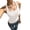 White, variant on Women's Solid Color Tank Top with Built In Chest Bra