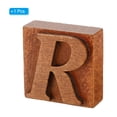 thumbnail image 3 of Uxcell Letter Stamps Wood Rubber Stamp Character R Vintage Alphabet Stamps Set Wooden Stamp Stamper, Brown, 3 of 6
