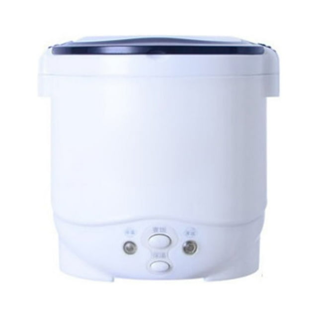 Langgg Car Rice Cooker Mini Cooking Tools 24V Multifunctional 1L Soup Electric Heater Travel Truck Lunchbox Food Appliance Machine 24V/White 24V
