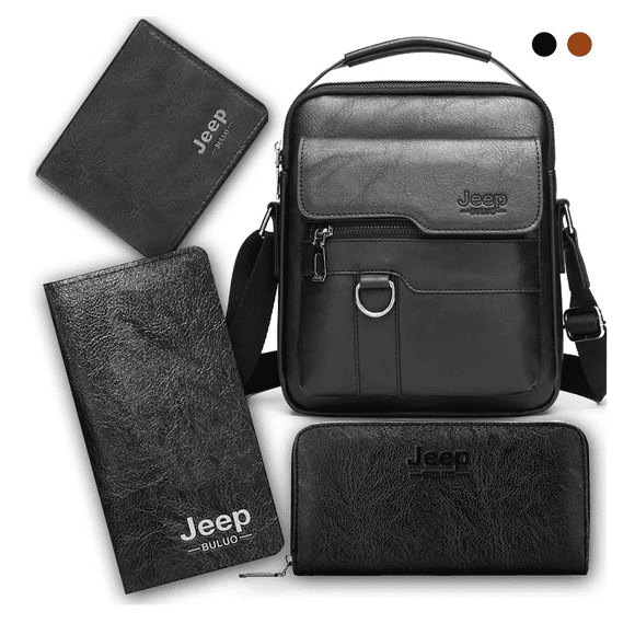Bolso Mariconera Hombre Maletin Bandoleras Y Billetera Kit Xtellar negro