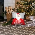 thumbnail image 3 of Noël Joyeux Noël Noël Snowman Housse de Coussin en Cuir, 3 of 3
