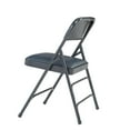 thumbnail image 3 of (Pack of 4) NPS® 1300 Series Deluxe Vinyl Upholstered Triple Brace Double Hinge Folding Chair, Dark Midnight Blue, 3 of 5