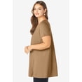 thumbnail image 3 of Roaman's Women's Plus Size Cotton Ultimate Scoopneck Swing Tunic, 3 of 6