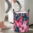 thumbnail image 5 of Cauagu pink butterfly for Laundry Basket,Collapsible Organizer Basket for Storage Bin Toy Bins Gift Baskets Bedroom Clothes Children Nursery Hamper-Medium, 5 of 6