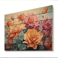 thumbnail image 2 of Designart "Peach Green Cactus Representation Colorfuled Acrylic III" Floral Print on Natural Pine Wood, 2 of 5