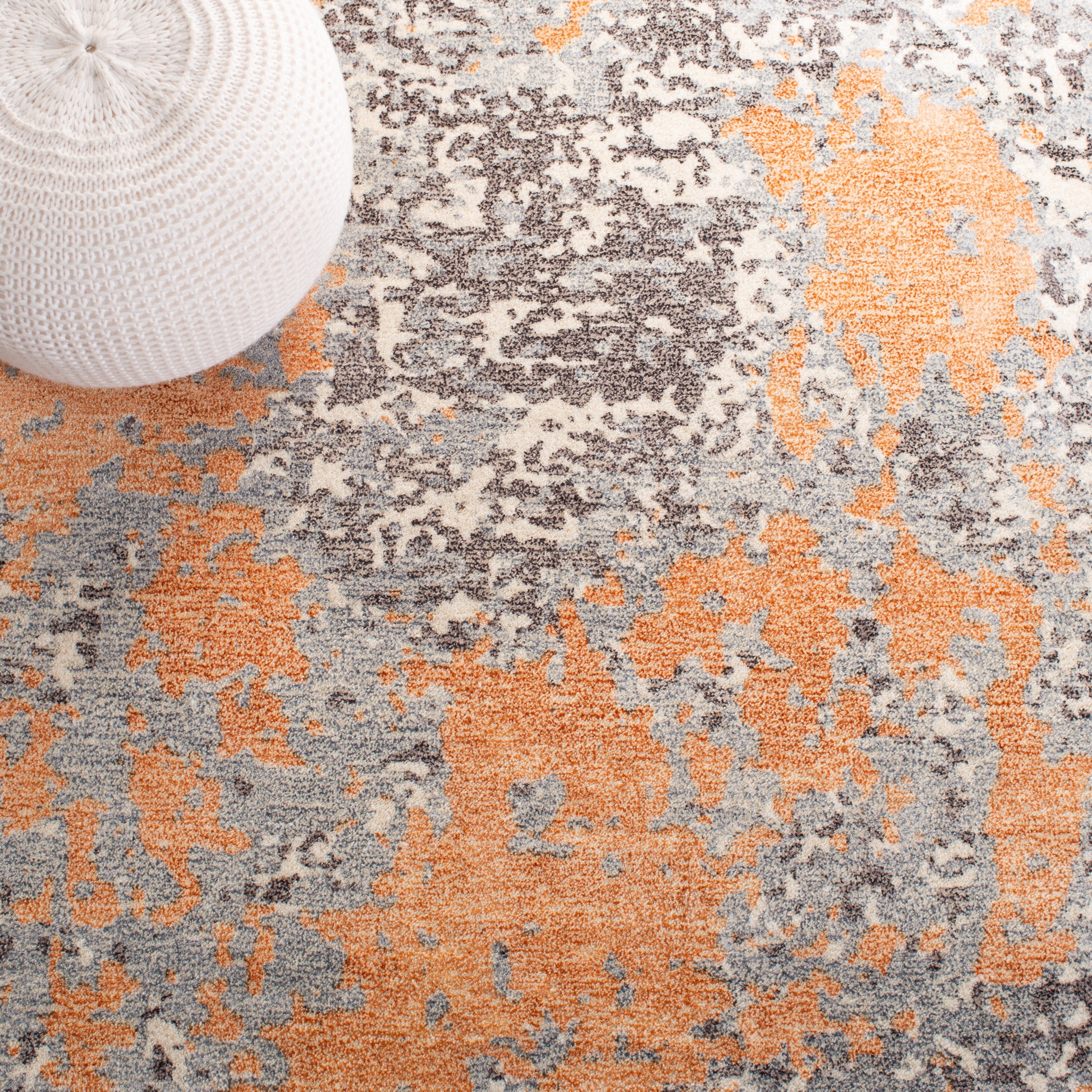 SAFAVIEH Restoration Vintage Dzvezda Abstract Area Rug, Rust/Grey, 3' x 5'