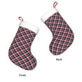 thumbnail image 3 of Disketp Red Blue Checked Christmas Stockings, Xmas Stocking for Family Holiday Season Décor, Personalized Holiday Indoor Decorations, 3 of 7