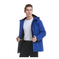 thumbnail image 5 of Lilgiuy Men's Three Charging Intelligent Heating Cotton Padded Jacket Hooded Pocket Zipper Solid Color Novelty Leisure Travel Heating Charge Jacket for Photoshot, 5 of 5