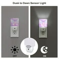 thumbnail image 3 of Pofeuu Purple Sparkling Butterfly Print Night Lights Plug into Wall with Dusk-to-Dawn Light Sensor, LED Nightlight for Bathroom, Adult, Hallway-UK, 3 of 7